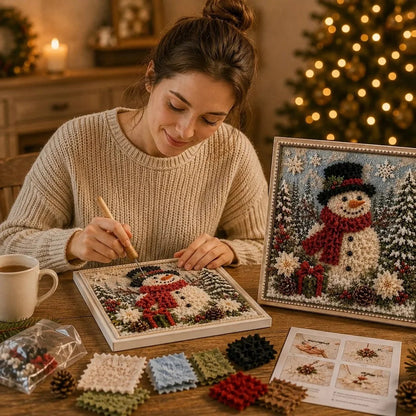 🎄 3D Christmas Fabric Poke Art Kit