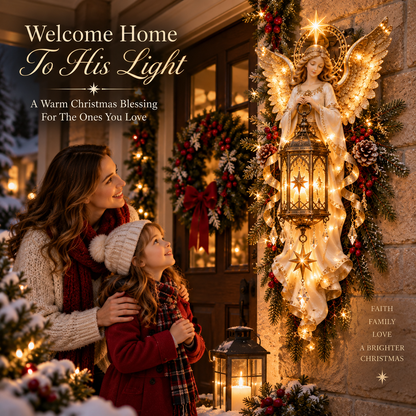 ✨ Angel Blessing Christmas Porch Light – A Warm Glow of Faith for Your Home