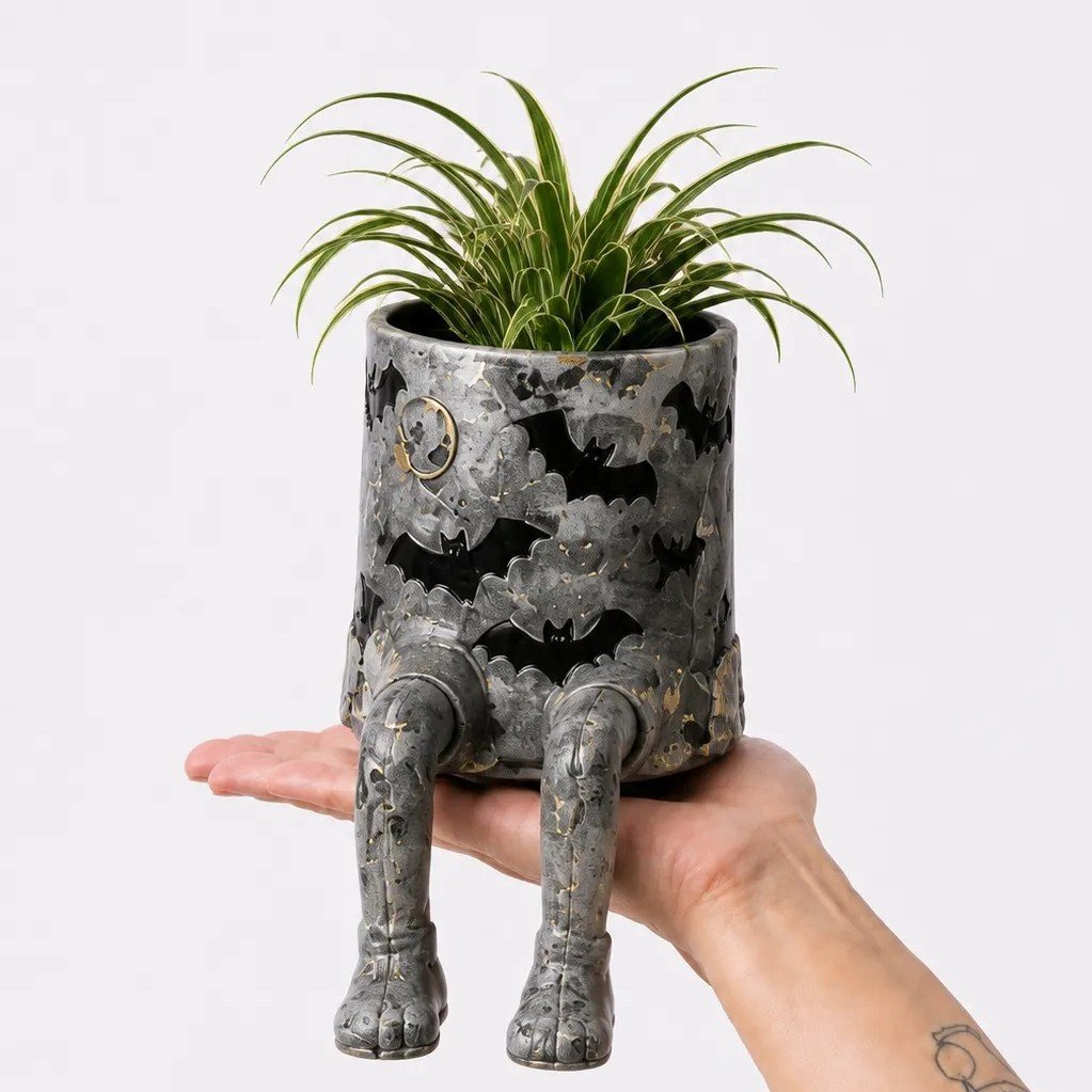 💀🎃Halloween Whimsical Hanging Leg Planter Hand-Painted Resin Succulent Pot💐(📦Buy 3 Free Shipping)