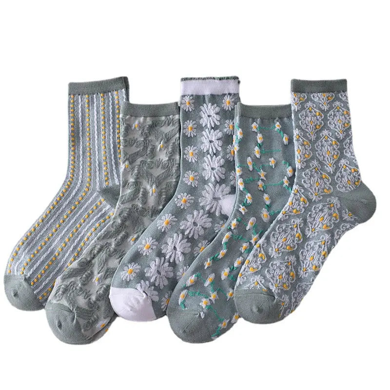 🌸 Vintage Floral Socks – 50% OFF Today Only! ✨