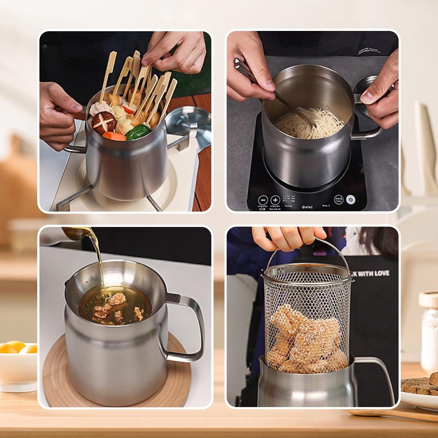 🔥LAST DAY 50% OFF-68oz Stainless Steel Deep Fryer Pot