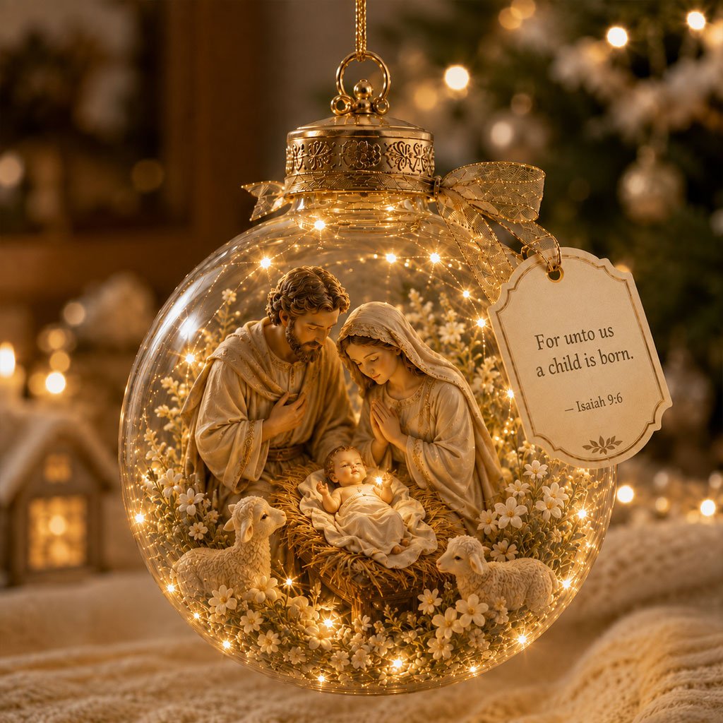 Illuminated Christian Scripture Keepsake Ornaments