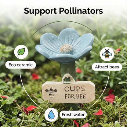 🐝Flower-Shaped Bee Watering Station💧