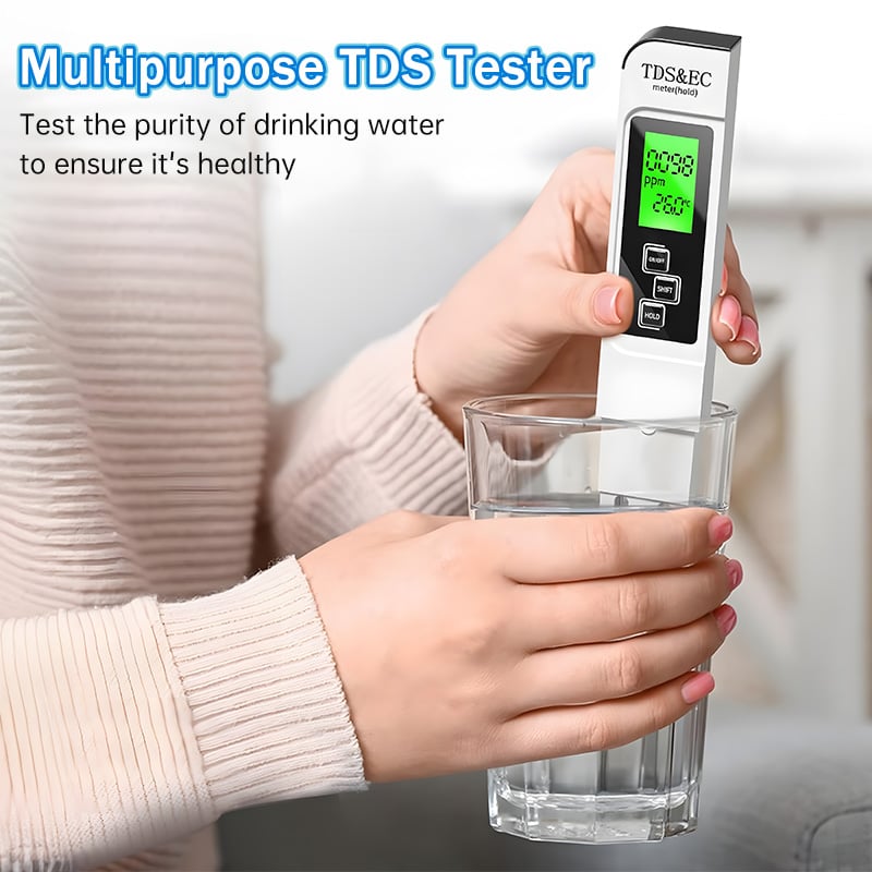 🔥Last Day 50% OFF🔥4-in-1 TDS Meter Digita Water Quality Tester 0-9990 PPM Hard Water Clarity Assurance