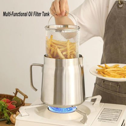 🔥LAST DAY 50% OFF-68oz Stainless Steel Deep Fryer Pot