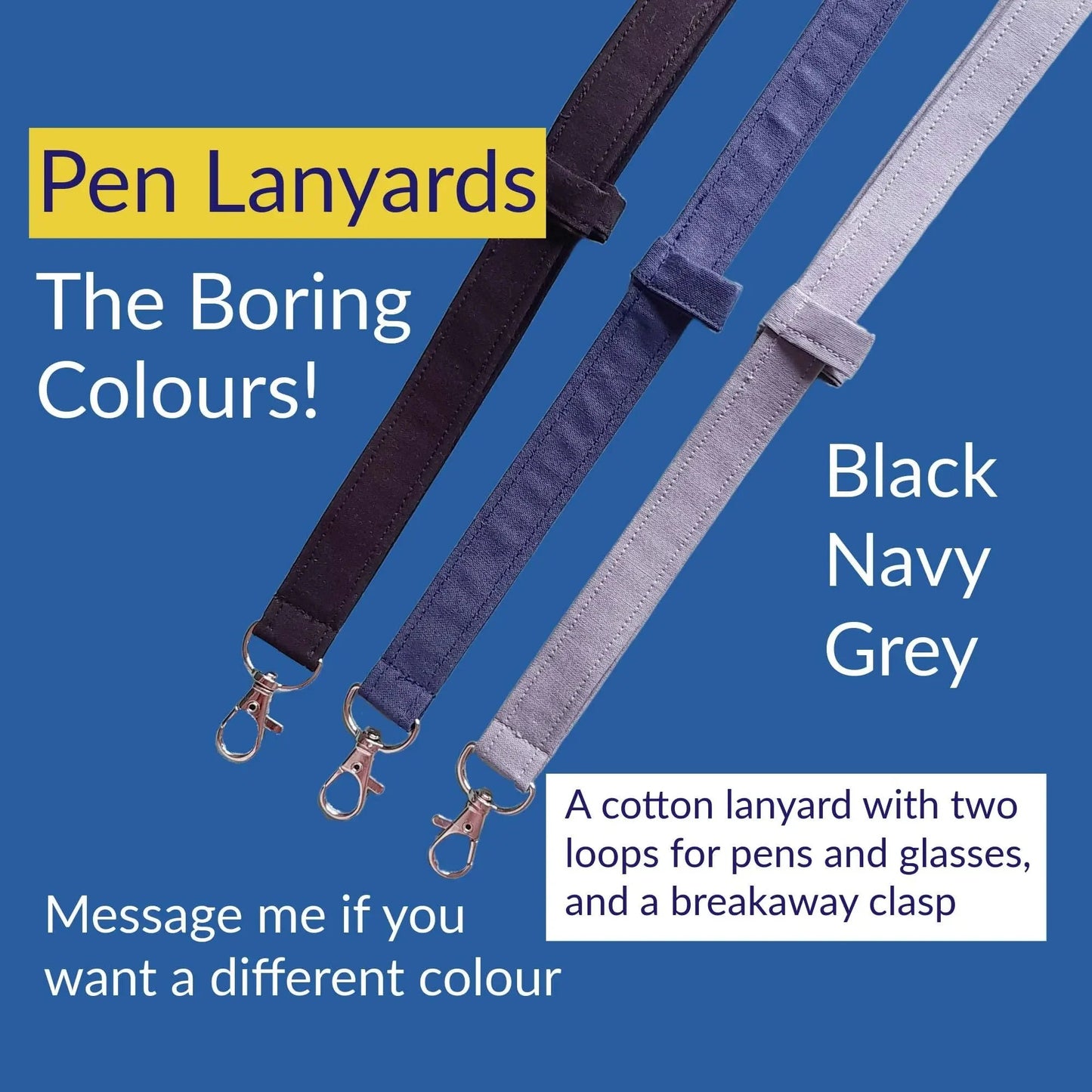 🔥LAST DAY 50% OFF -👩‍🏫NEW UPGRADED Plain Fabric Pen Lanyards