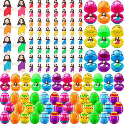 ✝️Christian Easter Surprise Eggs: Pre‐Filled Eggs with Mini Jesus Figures – Share Hope & Faith This Spring🌸