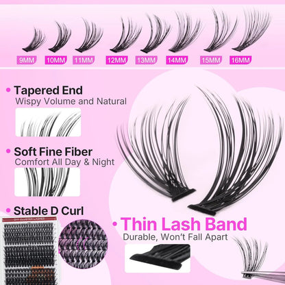 Black Mink DIY Eyelash Extension and Under Bottom Eyelashes Professional Makeup