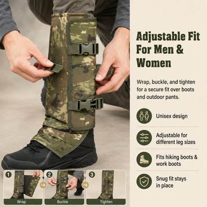 🐍🛡 Reinforced Lower Leg Protection Gaiters – 1000D Outdoor Leg Guards for Hiking & Hunting ⛰️
