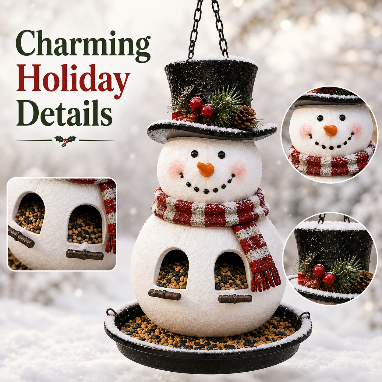 🎄 Christmas Bird Feeder Collection™ – Festive Hanging Garden Feeders for Wild Birds