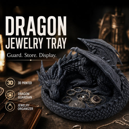 🐉 Dragon Guardian 3D Printed Jewelry Tray