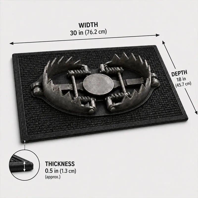 🔥HOT SALE 49% OFF😂 Gotcha! 3D Bear Trap Illusion Doormat – Funny Prank Entry Mat