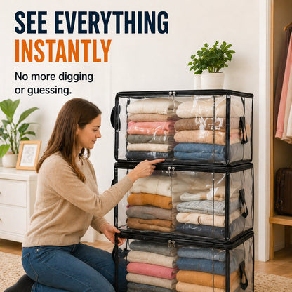 ✨ Mother's Day Sale 49% OFF📦Large Heavy-Duty Thick Plastic Clear Storage