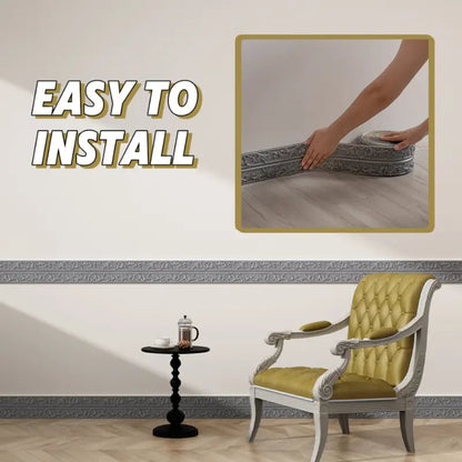 ✨Last Day 50% OFF✨4 Rolls Self-Adhesive Skirting Boards - 90 in Flexible Decorations