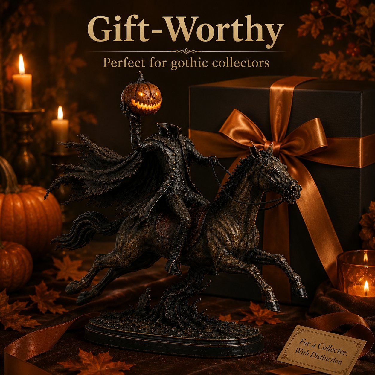 🎃🏇Midnight Chase Headless Horseman Statue | Awaken the Legend of the Hollow(✨Same as the video)