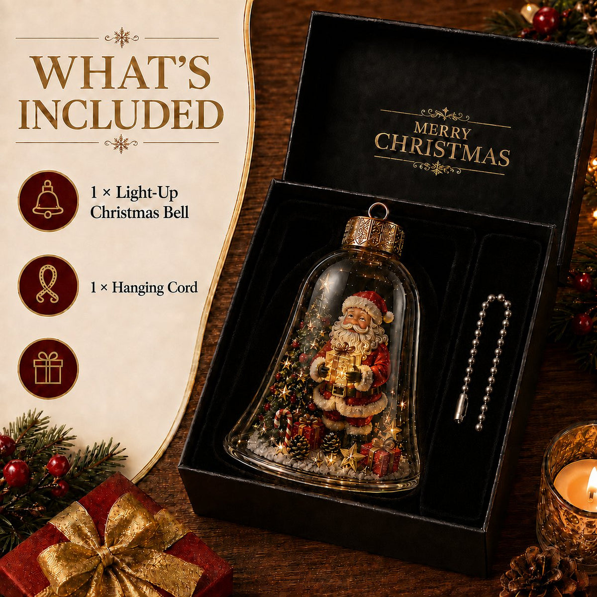 ✨🎄 Illuminated Christmas Story Ornament – Light‑Up Mini Holiday Scene
