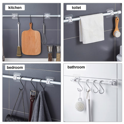 🔥LAST DAY 50% OFF-A set of 10 PCS Curtain Rod Brackets with Clips