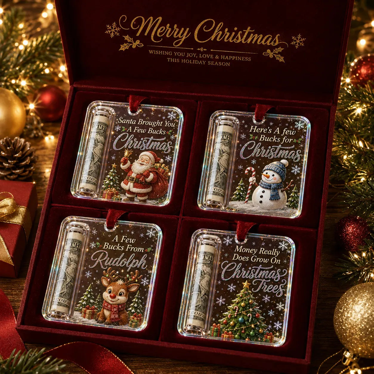 🔥LAST DAY 50% OFF - 🎄Christmas Cash Gift Ornament- Make Cash Feel Like A Real Christmas Gift💵