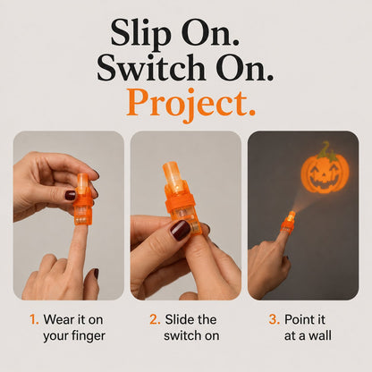 🎃 Halloween Finger Projector Lights – Mini Pattern Projector