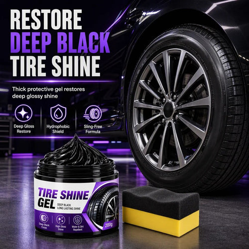 ✨🔥Car Tire Shine Gel  Restoration Paste and Rubber Parts Blackening Coating Wax