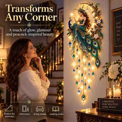 🦚✨Last Day 49% Peacock Fairy Starfall Wall Light™ – Elegant Lighted Wall Decor