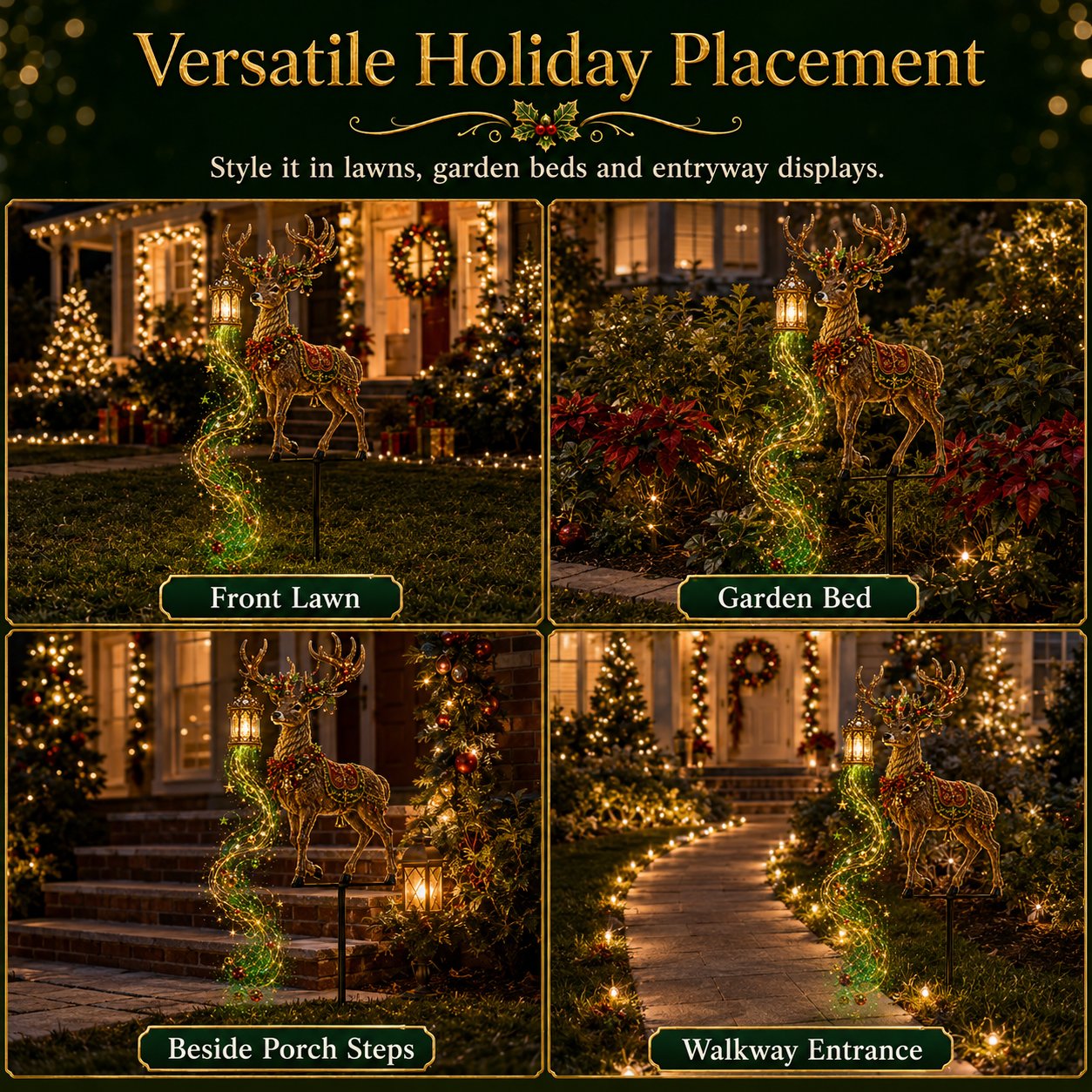 🔥Buy 2 Get 20% OFF🔥Light-Up Reindeer Christmas Yard Stake