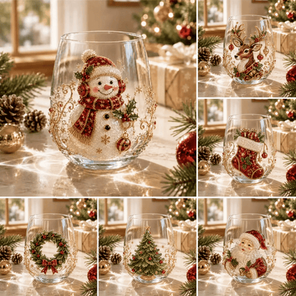 🎄LAST DAY 50% OFF✨ 3D Christmas Glass Art Cup