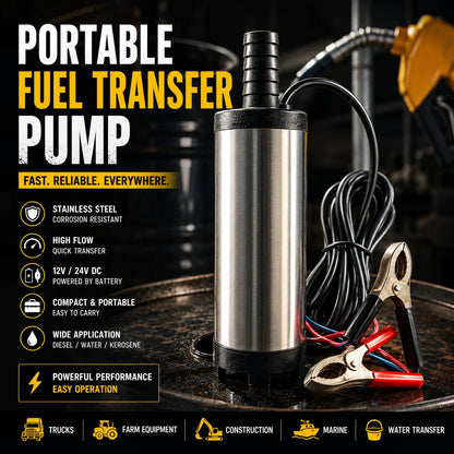 🔥Father's Day Sale 49% OFF🚜 DC 12V Portable Submersible Fuel Transfer Pump
