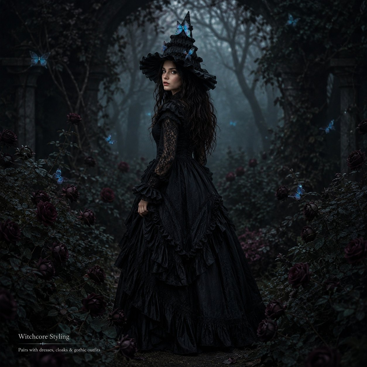 🦋 🧙Mystical Butterfly Witch Hat – 🖤Enchant Your Halloween Look(📦Buy 2 Free Shipping)