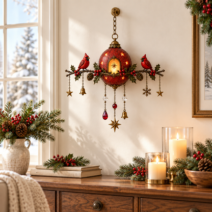 ✨✨Hot Sale 40% OFF✨Cardinal Christmas Candlelight Wall Hanging