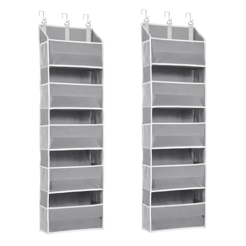 Over The Door Organizer Storage 6 Tier Hanging Organizer with 6 Large Pockets Clear Mesh Side Pockets Anti Tilt Design 44 lb
