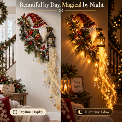 🔥 Last Day 49% OFF🎄 Gnome Lanternfall Wall Light™ – Long Cascading Christmas Wall Decor 🏮