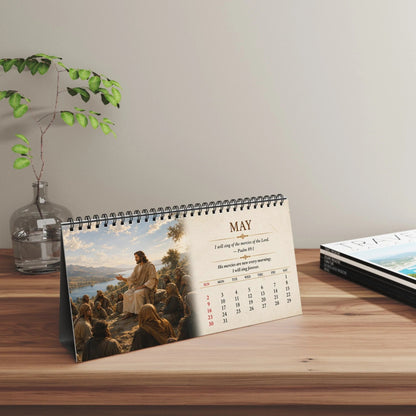 ✝️ 2027 Christian Desk Calendar | Jesus-Inspired Daily Encouragement for Home, Office, Prayer Spaces & Meaningful Christian Gifts 📖✨