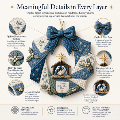 🔥LAST DAY 50% OFF - 🎄Christmas Fabric Wreath DIY Kit – A Keepsake You’ll Hang with Pride Year After Year💫