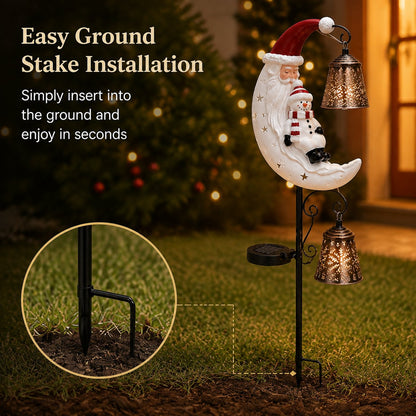 🔥Last Day 49% OFF🔔 Christmas Moon Solar Stake Light