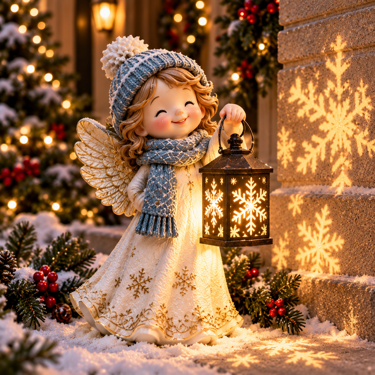 ⛄✨ Last Day 49% Snowman Nativity Glow™ – Solar Christmas Step Light with Holy Family Projection