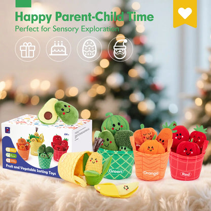 👶✨ Learn Through Play 🥕🍓 - Baby Sensory Sorting Toy (6–12 Months)-Limited Time Offer ⏰