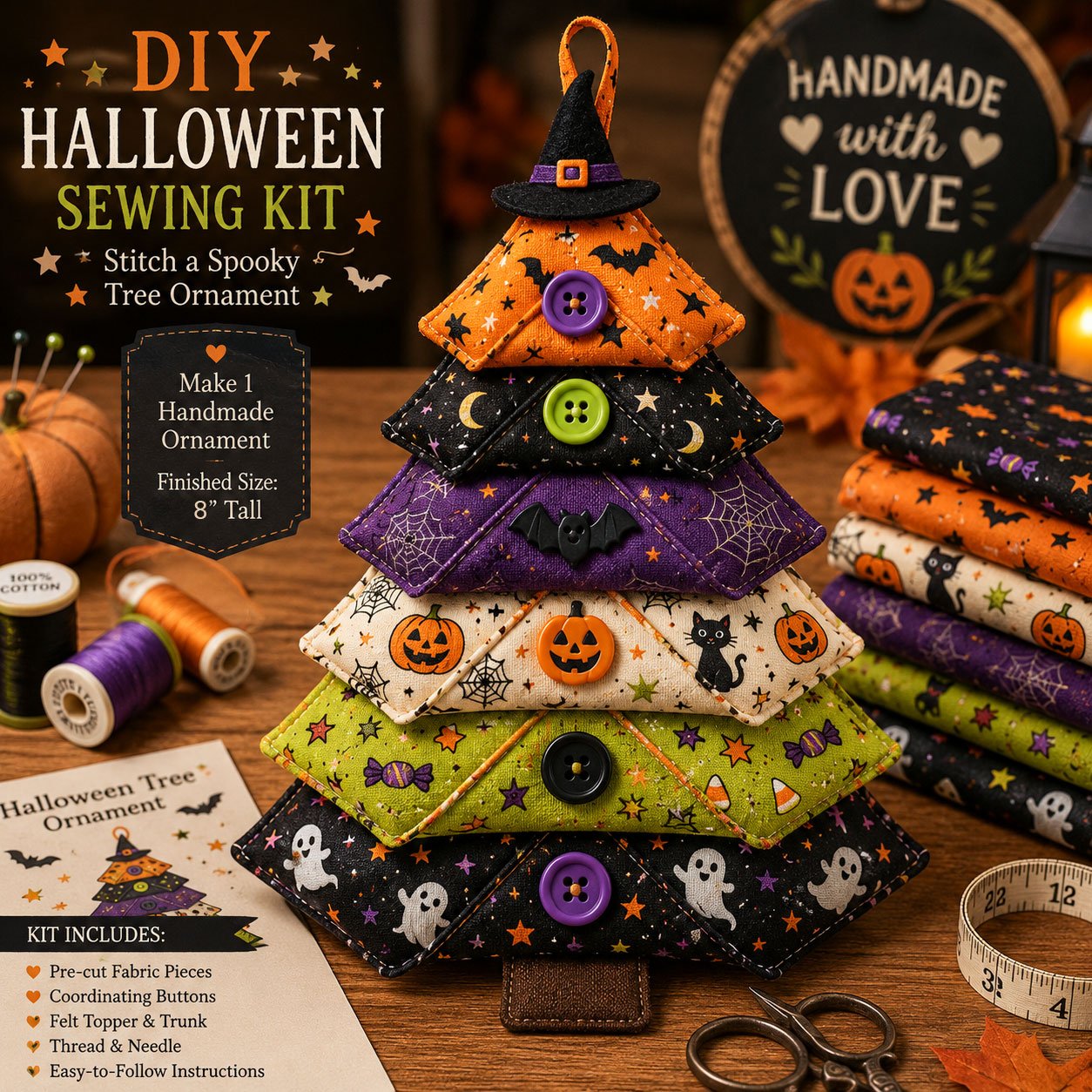 DIY Halloween Tree Sewing Kit
