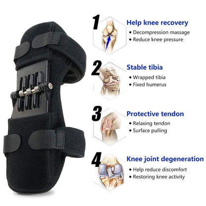Power Knee Support Booster with Spring Force | Pain Relief & Joint Stability Brace (Pair)