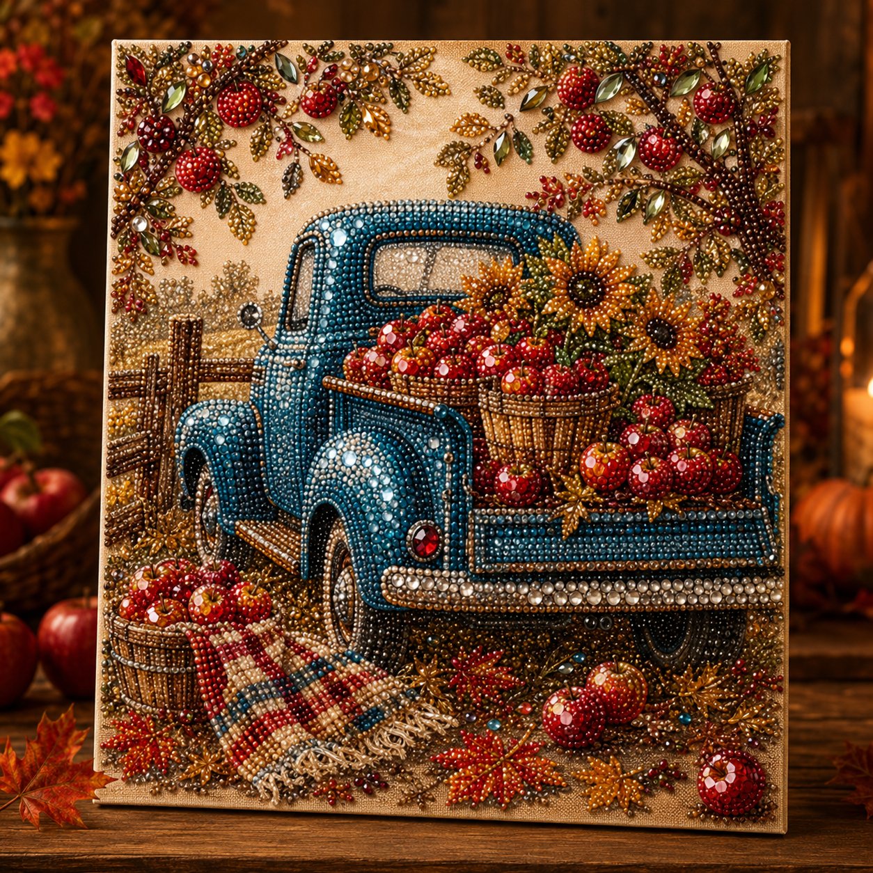 🍂 LAST DAY 49% OFF – Premium 3D Pearl Autumn & Thanksgiving Diamond Painting Art Kit | Luxury Flocked Canvas with Scratch-Resistant Non-Fading Pearl Beads DIY Fall Harvest Decor 🍁🦃💎