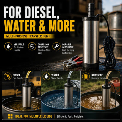 🔥Father's Day Sale 49% OFF🚜 DC 12V Portable Submersible Fuel Transfer Pump