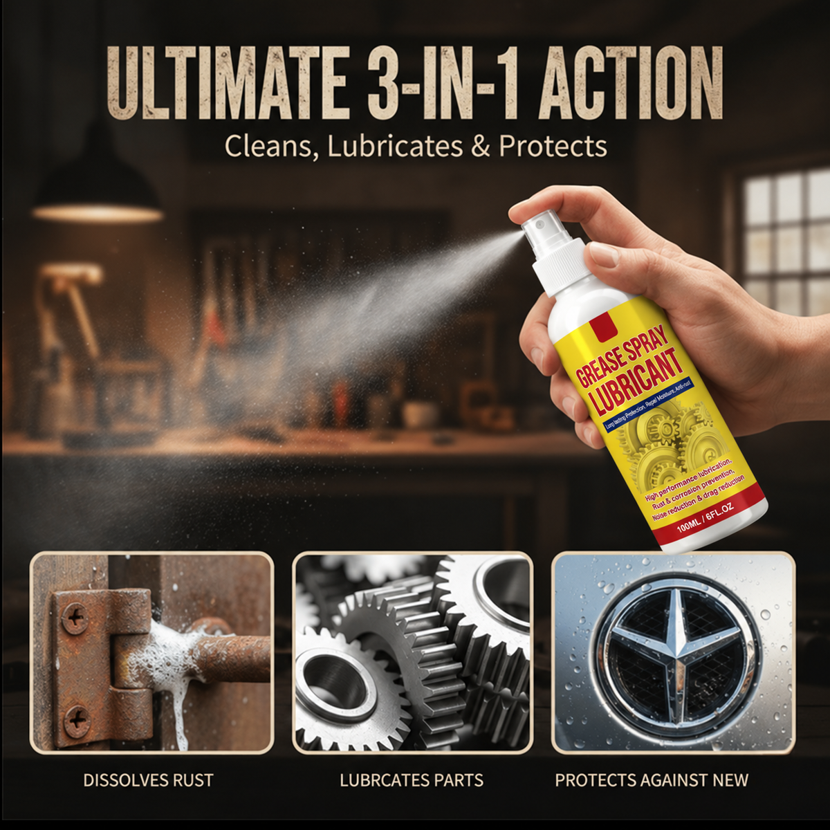 Anti-Rust Lubricant Spray & Rust Remover⏳