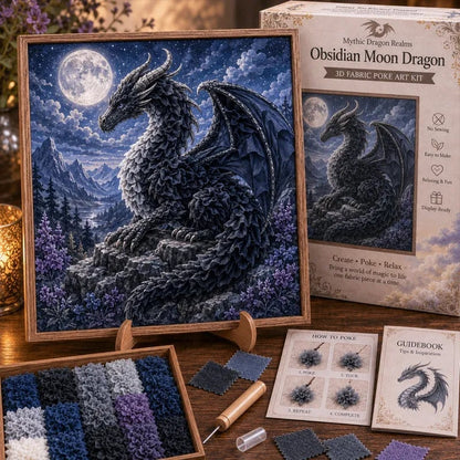 🔥HOT SALE🔥💥🏆Last Day Buy 2 get 1 free🐉 Mythic Dragon Realms 3D Fabric Poke Art Kit