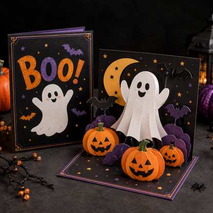 👻 Halloween 3D Pop-Up Greeting Card – A Spooky Surprise for Someone Special 🎃