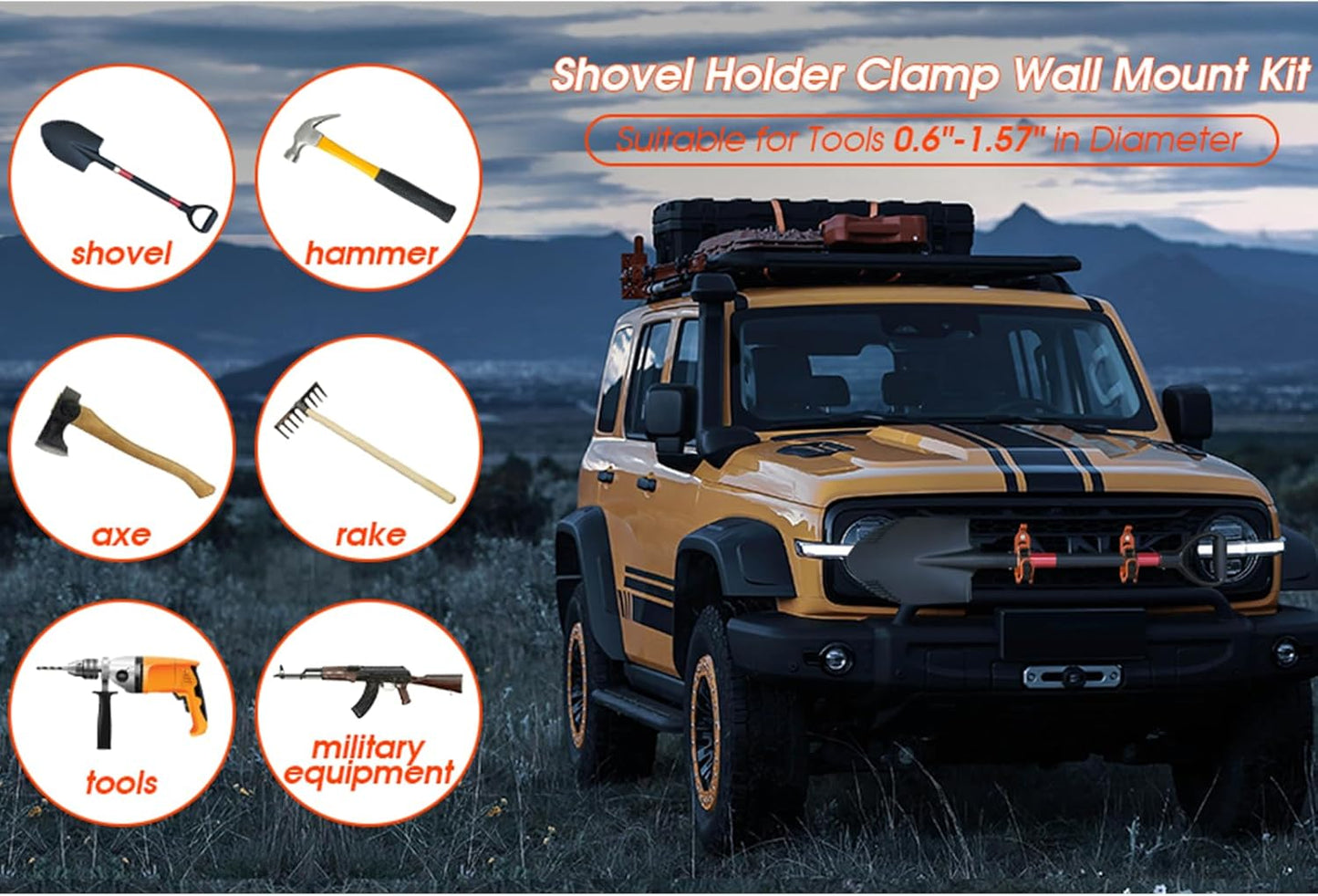⚡Last Day 50% OFF - 🛠️ Heavy Duty Metal Rubber Shovel Mount Kit