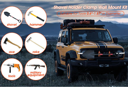 ⚡Last Day 50% OFF - 🛠️ Heavy Duty Metal Rubber Shovel Mount Kit