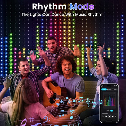 ✨ Turn Your Balcony Into A Giant LED Light Show! 🎄 Smart 400 LEDs Animated Mesh Screen 🎆📱