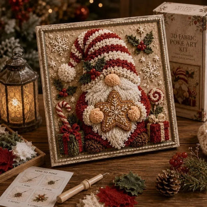 🎄 3D Christmas Fabric Poke Art Kit