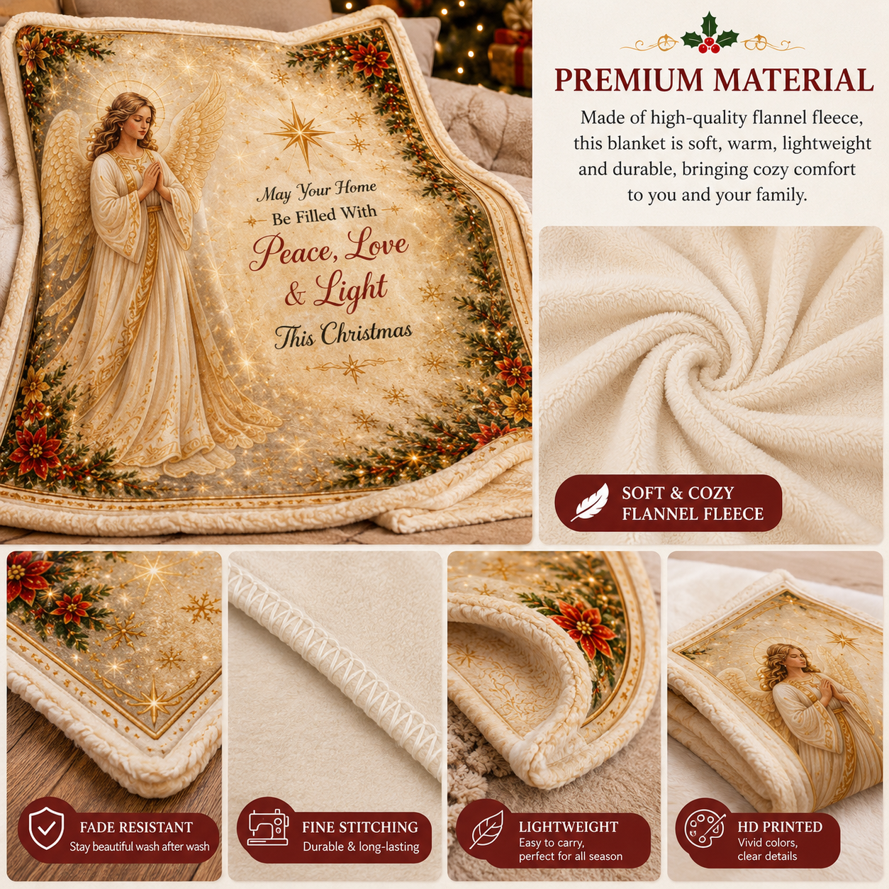 🎄 Christmas Magic Throw Blanket™ – Cozy Holiday Fleece Blanket
