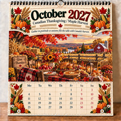 🔥LAST DAY 50% OFF - 🇨🇦🍁 2027 Canada 160th Anniversary Wall Calendar 🍁🇨🇦